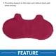 thumbnail image 3 of Almohada Lumbar de Masaje para Asiento de Automóvil Unique Bargains Soporte de Espuma Viscoelástica Diseño Ergonómico 29x50x10cm Ante Rojo Vino 1 Pc, 3 of 6