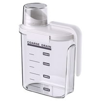 MOQIN 1.5L Airtight Cereal Storage Container with Measuring Cup Lid & Pouring Spout, Plastic Kitchen Organizer for Dry Food, Rice, Sugar, Pet Food Dispenser, Keeps Food Fresh