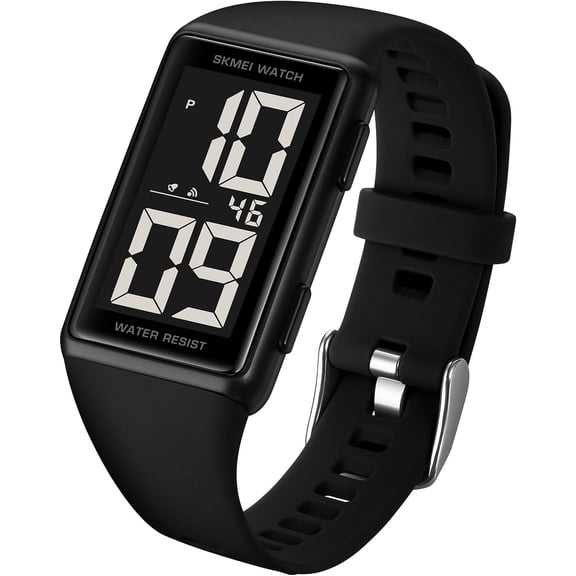 Square Men's and Women's Leisure Sports Digital Watch Multifunctional Sports Watch Digital Dial Waterproof LED Watch Fashion Minimalist Design