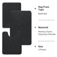 thumbnail image 5 of ChakmeOne Black Bathroom Rug Set  Bath Mats 3 Piece with U Shape Toilet Rug Super Non-Slip Machine Washable Absorbent  for Tub & Shower, 5 of 10