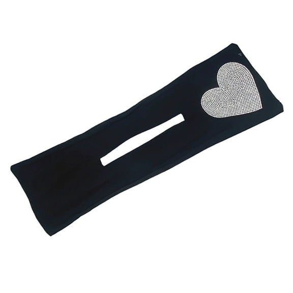LOLIPPYY Heart Hair Clip Bun Shaper for Hair Black Fabric 1Pcs