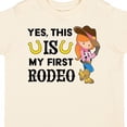 thumbnail image 4 of Inktastic Yes, This is My First Rodeo Cowgirl in Hat and Boots Girls Toddler T-Shirt, 4 of 5