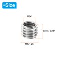 thumbnail image 2 of Unique Bargains Adaptateurs de Filetage Manchon Réducteur Écrou 20 Pcs M8x1.25 Mâle à M6x1 Femelle Réparation Insert Écrou 6mm, 2 of 7