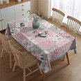 thumbnail image 2 of Pioneer Flower Floral Print Pattern Rectangle Tablecloth 60"x84", Waterproof Polyester Table Cloth, Wipeable Spillproof for Dining Camping Indoor Outdoor, 2 of 5