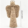 thumbnail image 3 of PONPRNGY 1Pc Woven Christmas Angel Decor, Artificial Christmas Angel Decorations for Home Party Table Village Craft Indoor Outdoor Vintage Christmas Decor, 3 of 6