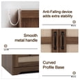 thumbnail image 4 of Brafabhome 71"H Armoire Wardrobe Closet with 2 Drawers, Farmhouse 2 Doors Armoire Cabinet with Hanging Rod, Modern Freestanding Wardrobe Clothes Cabinet for Bedroom | Walnut(2 Set), 4 of 6
