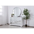 thumbnail image 3 of Elegant Decor Modern 4 Door 60" Mirrored Panel Sideboard in White, 3 of 3