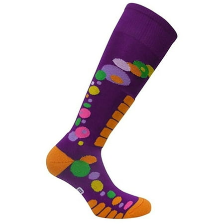 WOMEN S EUROSOCK FREE-STYLE SILVER SKI SOCK #0816W (PURPLE) SMALL SHOE SIZES: 5-8