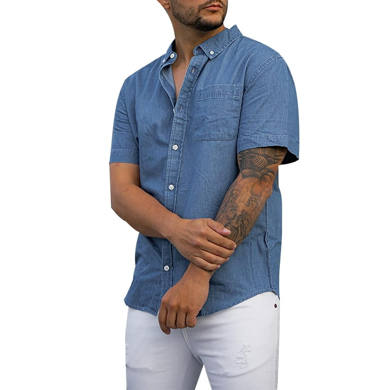 Casual Solid Pocket Buckle Shirt Collar Long Sleeve Loose Denim Dresses Casual Solid Pocket Buckle Shirt Collar Long Sleeve Loose Denim Dresses