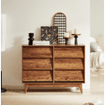 thumbnail image 2 of 6 Drawer Double Dresser Features Vintage-style and Bevel Design, 2 of 6