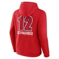thumbnail image 3 of Men's Kyle Schwarber Red Philadelphia Phillies Fastball Player Name & Number Pullover Hoodie, 3 of 3