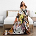 thumbnail image 4 of Cute Dog Fun Face Blanket, Soft Blankets Flannel Bed Throw Cozy Lightweight Plush Gifts for Kids Boys Girls Women Men Sofa Couch Bedroom Living Rooms Warm All Season, Home Decor, 80"x60", 4 of 6
