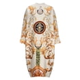 thumbnail image 4 of Qiopertar Mode Femmes Sexy Imprimé Épaule Manches Col Rond Robe Régulière Liquidation Moins de 5$ en Liquidation Offres d'Accès Anticipé, 4 of 8
