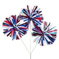 Patriotic Red, White, Blue Pom Pom Spray Pick, 16 in, by Way To
