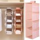 thumbnail image 5 of Organizador de armario colgante plegable Sunnimix estantes de almacenamiento Rosado 22x30x80cm, 5 of 8