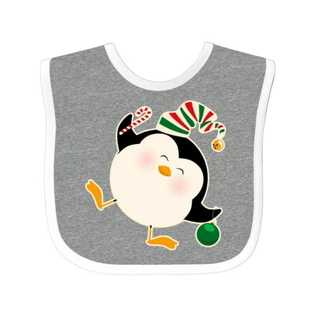 

Inktastic Happy Christmas Penguin Gift Baby Boy or Baby Girl Bib