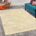 thumbnail image 2 of Geometric Decorative Rug, Grunge Look Inspired Cubic Themed Squares Modern Concept Shapes, Quality Carpet for Bedroom Dorm and Living Room, 6 Sizes, Pastel Yellow, by Ambesonne, 2 of 4