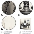 thumbnail image 3 of Designart "Chandelier Elegant Monochrome Painting I" Chandelier Metal Art Living Room, 3 of 5