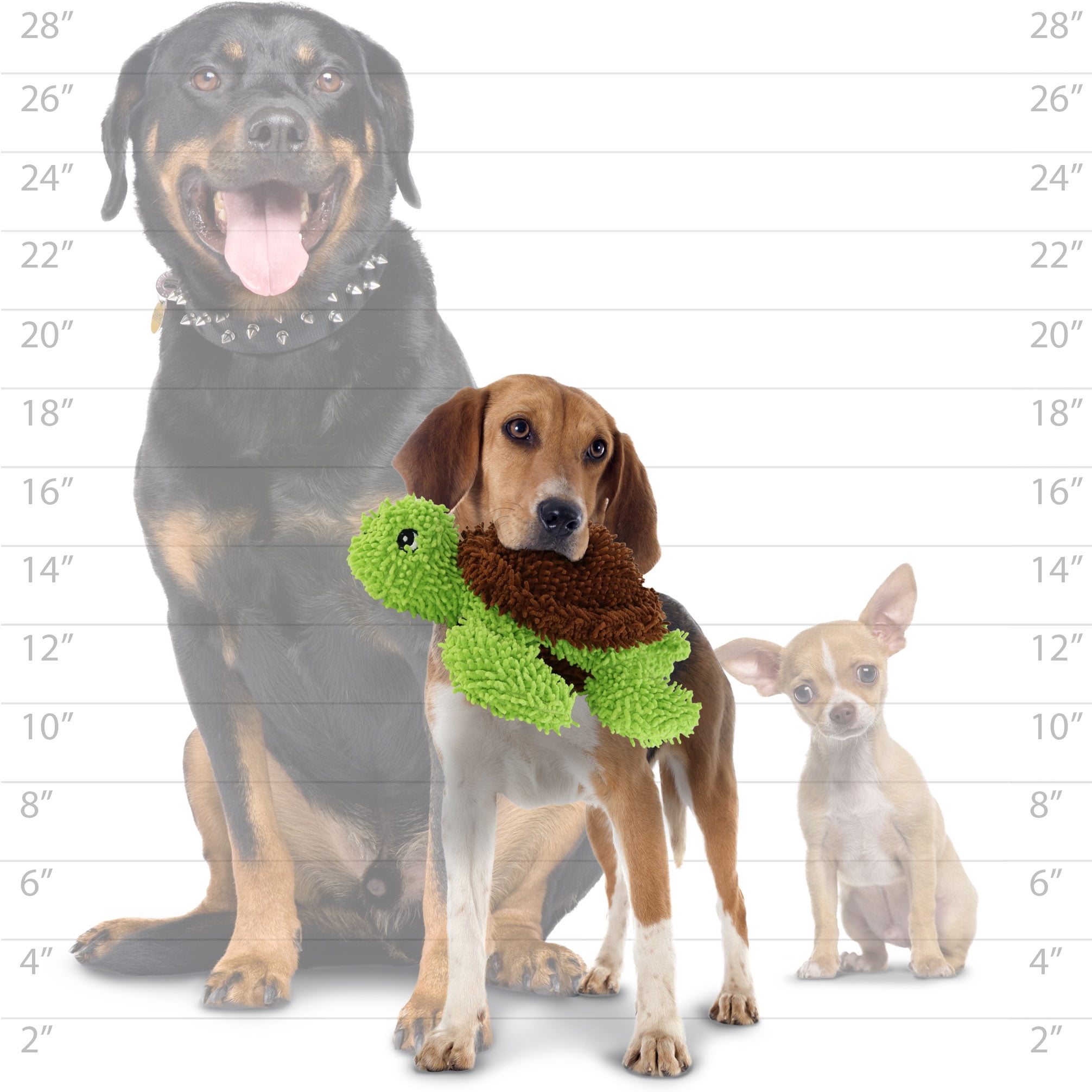 Mighty Microfiber Ball Med Turtle, Durable Squeaky Dog Toy