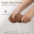 thumbnail image 3 of Qianfeng 3 Pack Hair Towels, Absorbent Microfiber Bath Towels with Button for Women Girls, 3 of 9