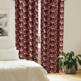 thumbnail image 2 of Ambesonne Geometric Curtains, Futuristic Fractal, Pair of 28"x63", Multicolor, 2 of 5