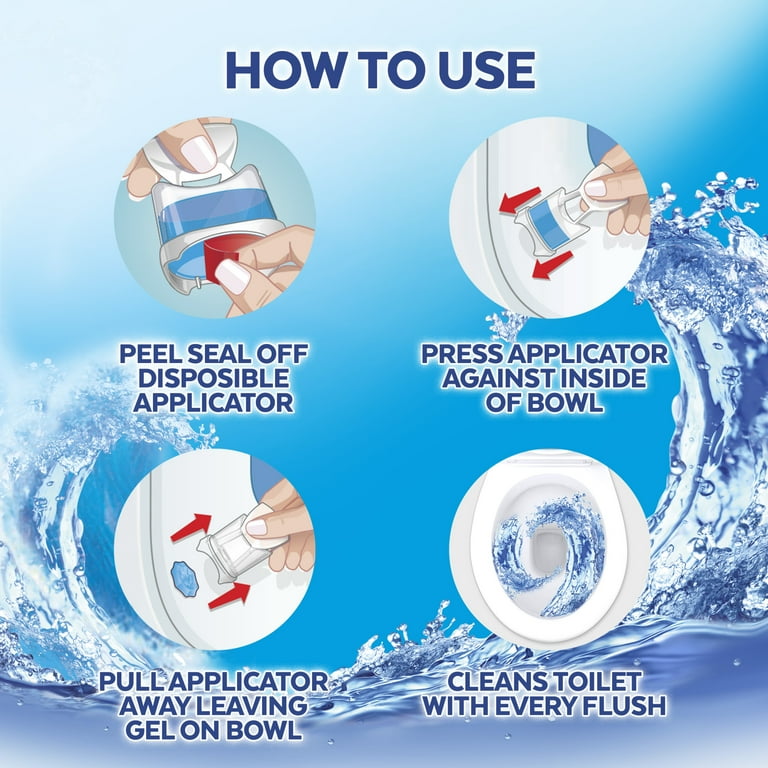 2 pack) Lysol Click Gel Automatic Toilet Bowl Cleaner, Ocean Fresh