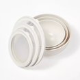 thumbnail image 3 of 6pc (set of 3) Plastic Mixing Bowl Set with Lids Cream, 3 of 5