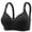Black, variant on Large Size Thin Wireless Bra for Women, Soft Breathable Underwear, Ideal for Daily Wear, Comfortable Polyester Fabric
