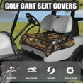 thumbnail image 3 of Whosucclay Autumn Camo Tree Leaf Pattern Soft Golf Cart Seat Protector, 4 Pockets Golf Cart Seat Cover for Yamaha Club Car EZGO, 52.36"x 32.28", 3 of 7