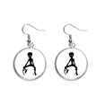thumbnail image 1 of Universe And Alien Alien Ear Dangle Silver Drop Earring Jewelry Woman, 1 of 3