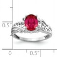 thumbnail image 2 of Primal Gold 14 Karat White Gold 8x6mm Oval Ruby and Diamond Ring, 2 of 4