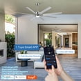 thumbnail image 6 of Wellspeed 72 in. 8-Blade Windmill Brushed Nickel Smart Indoor Ceiling Fan with Smart APP Control, 6 of 16