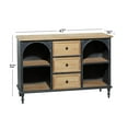 thumbnail image 4 of DecMode 47" x 32" Brown Wood 3 Drawer and 4 Shelf Cabinet, 1-Piece, 4 of 15