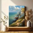 thumbnail image 6 of Coastal Cliffs Impasto Seascape Canvas Wall Art, Living Room Bedroom Dining Room Hallway Wall Decor, 6 of 8