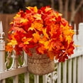 thumbnail image 5 of Artificial Maple Leaves 7 Branches Autumn Faux Leaf Decoration Stem Fall Leaves for Thanksgiving Home Indoor Outdoor Kitchen Festival Autumns Table Centerpieces Decoration, 5 of 5