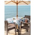 thumbnail image 2 of Outdoor Tablecloth with Umbrella Hole and Zipper, Pumpkin Starfish Square Table Cloth 60x60 Inch Waterproof Tablecloth, Blue Thanksgiving Coastal Autumn Picnic Table Cover for Patio Camping, 2 of 7