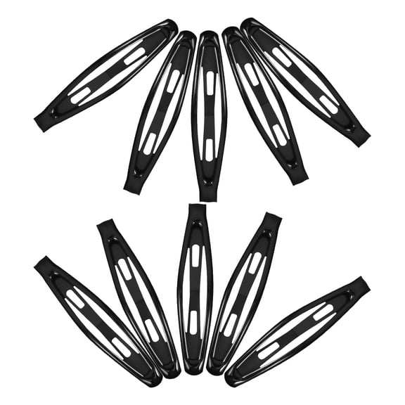 HEATSHAKING 10pcs Snap Barrettes Women Black Hair Clips Safe for Kids Hair Accessories