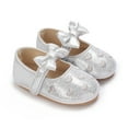 thumbnail image 6 of Baby Girls Shoes Soft Sole Mary Jan Flats Princess Dresses Shoes PU Cute Bow Prewalker, 0-18M, 6 of 8