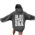 thumbnail image 3 of WEAIXIMIUNG Sweat à Capuche Rayé pour Femmes Grande Taille Manches Longues Imprimé Graphique avec Cordon de Serrage, 3 of 5
