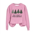 thumbnail image 2 of Aujourd'hui Réduction! Aqestyerly Haut de Noël Grande Taille pour Femmes Col Rond Imprimé Lettres Manches Longues Mode Chandail en Molleton, 2 of 4