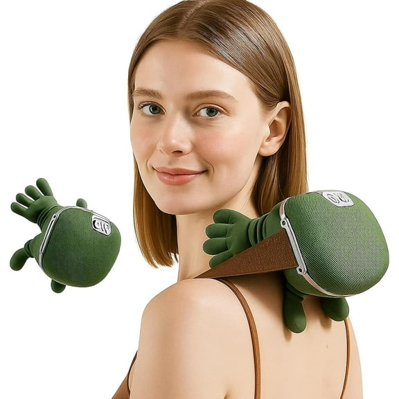 2026 Upgrade 4D Wireless Massager, Provides Cord-Free Convenience and Shiatsu Massage with Heat to Relieve Muscle Tension Anywhere, 3-Speed Adjustment