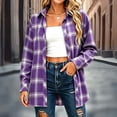 thumbnail image 2 of StSilkitty Plaid Shirt Jacket for Womens Long Sleeve Collared Casual Shacket Lightweight Comfy Fashion Tops, 2 of 6
