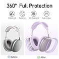 thumbnail image 2 of Funda de silicona Jiboku para AirPods Max 3 en 1, color morado, 2 of 5