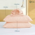 thumbnail image 3 of VEGAS HOTEL COLLECTION Queen Size (600-TC) 100% Egyptian Cotton Solid Pattern 4 PCs Peach Sheet Set (20 Inch Pocket), 3 of 7