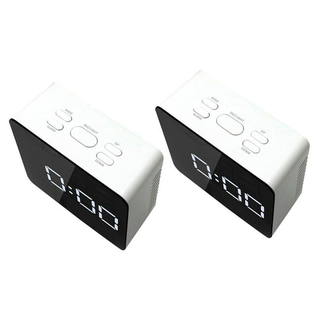 Despertador Digital Silencioso, Reloj de Mesa Digital, Reloj Digital Espejo LED, Reloj despertador Snooze, reloj de tiempo, reloj de escritorio digital, reloj de escritorio digital