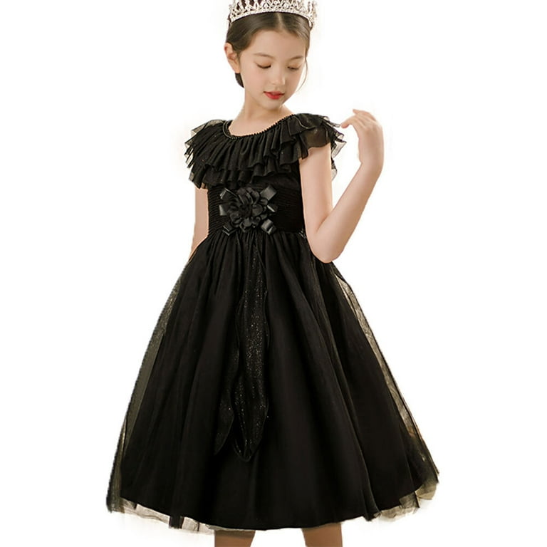  Sinhoon Halloween Wednesday Dress Toddler Girls Halloween  Costume Floral Party Princess Outfits for Little Girl(Black,6-12M) :  Clothing, Shoes & Jewelry