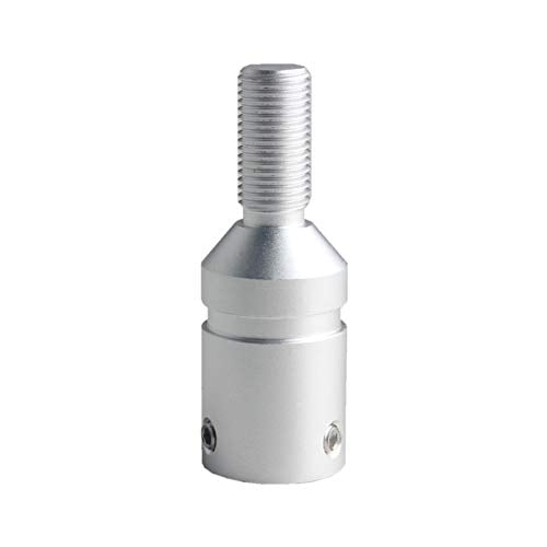DEWHEL Custom Aluminum Universal Shift knob Shifter Adapter for Non Threaded Shifters BMW Mini M10X1.25 Silver