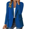 thumbnail image 2 of Zshosam Blazers for Women,Womens Casual Suit Collar Blazer Business Open Front Work Office Jacket Cardigan(Blue,L), 2 of 5
