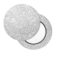 thumbnail image 2 of Balery Silver Glitter Fundas de asiento para taburete de bar redondo de tela de terciopelo ajustables que protegen de arañazos y manchas para sillas de 14 a 17 pulgadas.-12 inch, 2 of 7