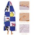 thumbnail image 4 of Hello Kitty Hooded Blanket Poncho, Wearable Hooded Blanket Cozy Soft Warm Plush Fleece Blanket for Adult Women Men, 4 of 7